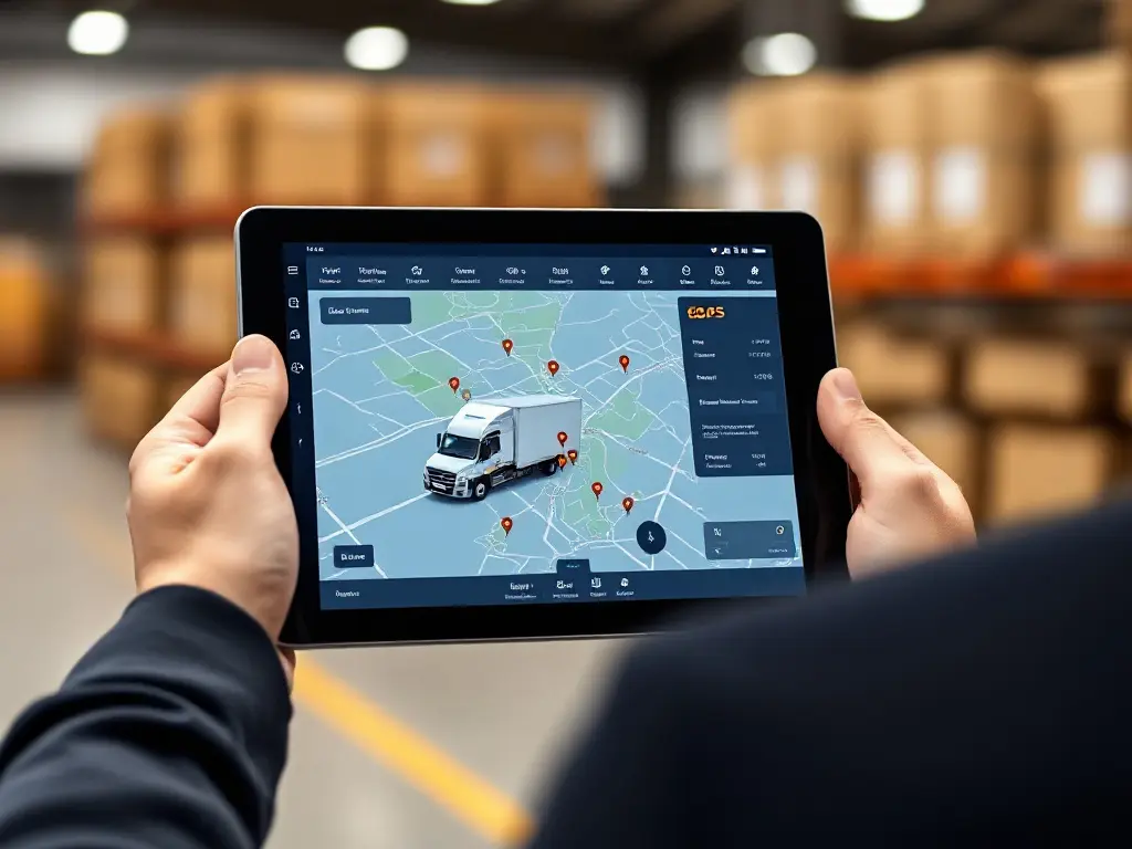 Інтерфейс GPS-моніторингу транспорту на планшеті
